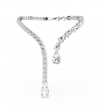 SWAROVSKI COLLAR ABIERTO MATRIX, TALLAS MIXTAS BLANCAS,
 BAÑO DE ROIO