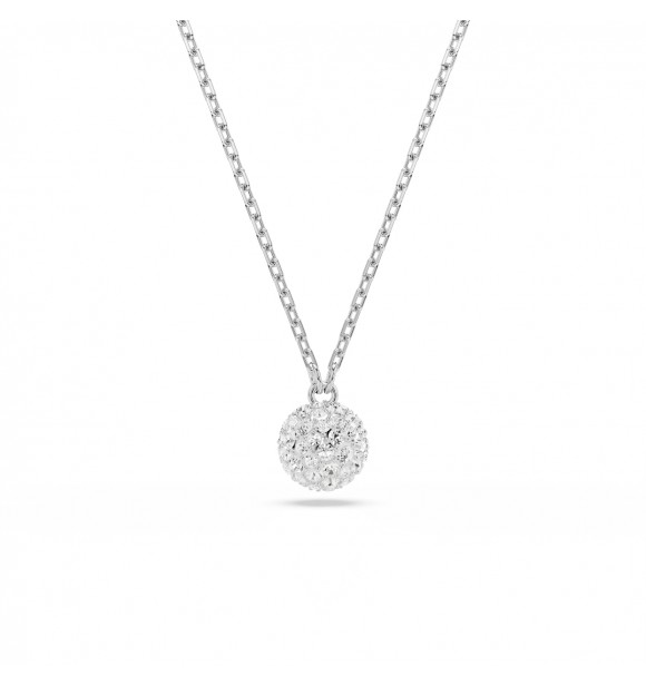 SWAROVSKI COLGANTE DEXTERA, TALLA REDONDA,
 ESFERA BLANCO, BAÑO DE RODIO