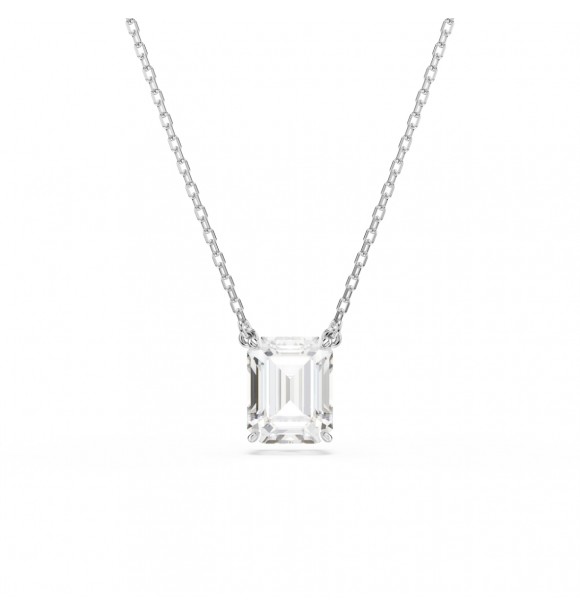 SWAROVSKI COLGANTE STILLA, TALLA OCTOGONAL BLANCO,
 BAÑO DE RODIO