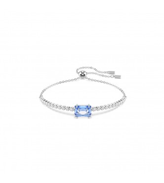 SWAROVSKI PULSERA MATRIX TENNIS, TALLAS MIXTAS AZUL,
 BAÑO DE RODIO