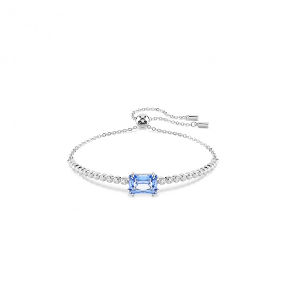 SWAROVSKI PULSERA MATRIX TENNIS, TALLAS MIXTAS AZUL,
 BAÑO DE RODIO