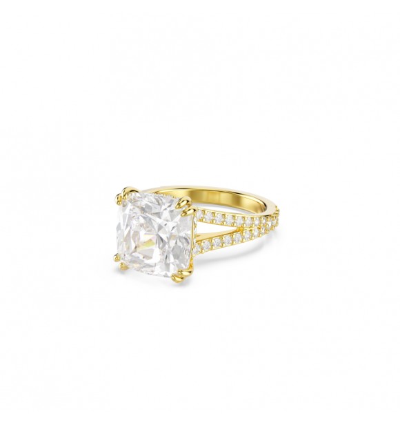 SWAROVSKI ANILLO COCTEL STILLA, TALLA CUADRADA BLANCO,
 BAÑO TONO ORO