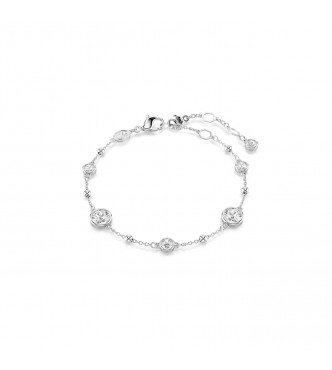 SWAROVSKI PULSERA IMBER, TALLA REDONDA BLANCA,
 BAÑO DE RODIO