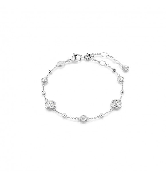 SWAROVSKI PULSERA IMBER, TALLA REDONDA BLANCA,
 BAÑO DE RODIO