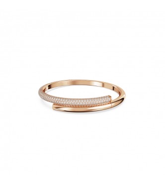 SWAROVSKI PULSERA DEXTERA, CIERRO MAGNETICO,
 BLANCO, BAÑO TONO ORO ROSA