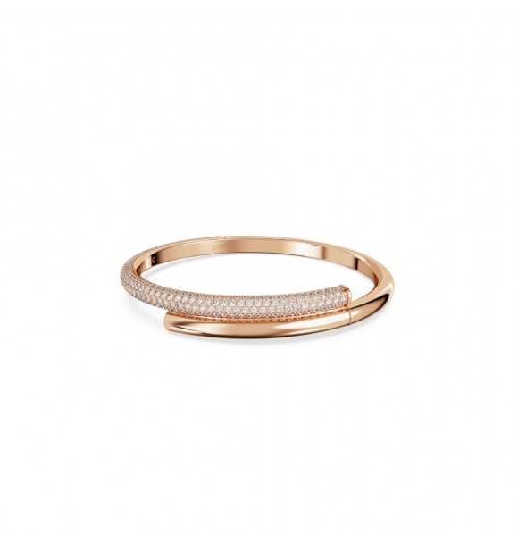 SWAROVSKI PULSERA DEXTERA, CIERRO MAGNETICO,
 BLANCO, BAÑO TONO ORO ROSA