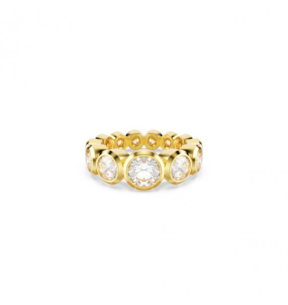 SWAROVSKI ANILLO IMBER, TALLAS REDONDAS COMBINADAS BLANCAS,
 BAÑO TONO ORO