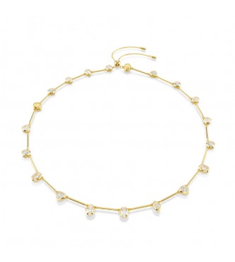 SWAROVSKI COLLAR TENNIS IMBER, TALLAS MIXTAS BLANCAS,
 BAÑO TONO ORO