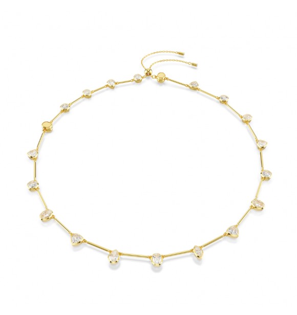 SWAROVSKI COLLAR TENNIS IMBER, TALLAS MIXTAS BLANCAS,
 BAÑO TONO ORO