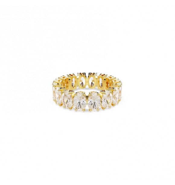 SWAROVSKI ANILLO MATRIX, TALLA OVALADA, BLANCO,
 BAÑO TONO ORO