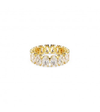SWAROVSKI ANILLO MATRIX, TALLA OVALADA, BLANCO,
 BAÑO TONO ORO