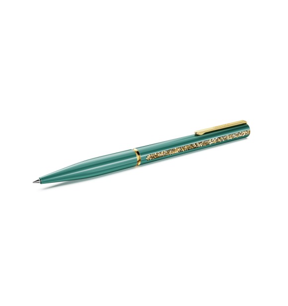 SWAROVSKI BOLIGRAFO CRYSTAL SHIMMER GLIDE,
 VERDE, LACADO VERDE, BAÑO EN TONO ORO