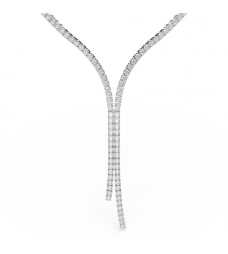 SWAROVSKI COLLAR EN Y MATRIX, TALLA REDONDA BLANCA,
 BAÑO DE RODIO