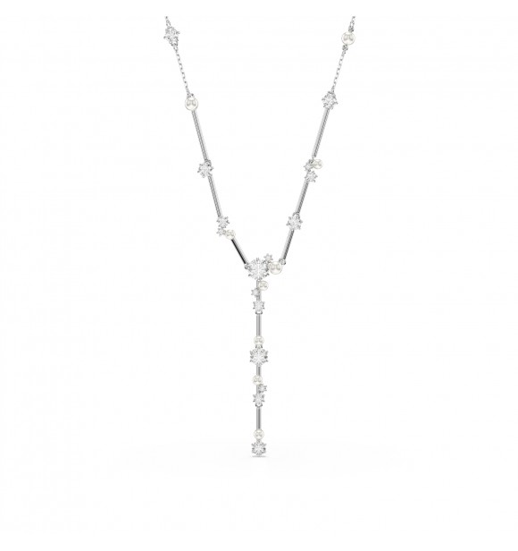 SWAROVSKI COLLA EN Y CONSTELLA, CRYSTAL PEARL,
 TALLAS REDONDAS BLANCAS, BAÑO DE RODIO
