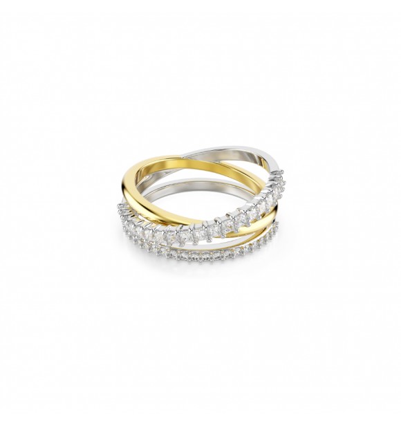 SWAROVSKI ANILLO HYPERBOLA, TALLAS MIXTAS BLANCAS,
 COMBINACIÓN DE ACABADOS METALICOS