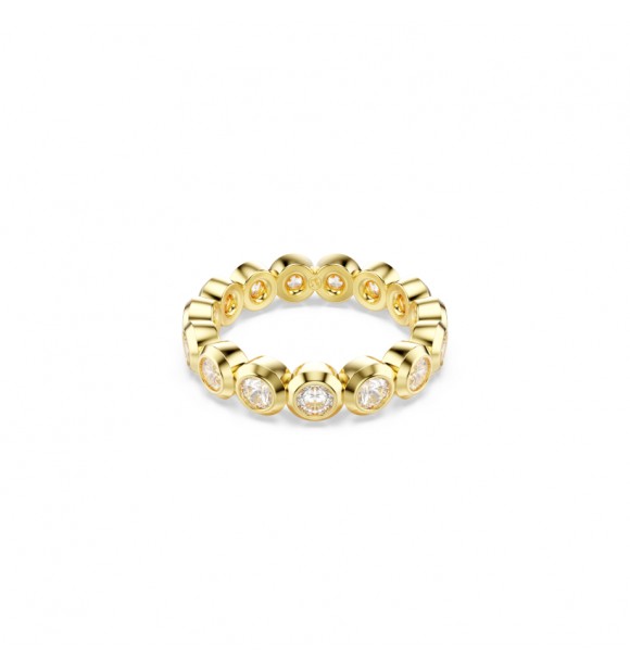 SWAROVSKI ANILLO IMBER, TALLAS REDONDA BLANCO,
 BAÑO TONO ORO