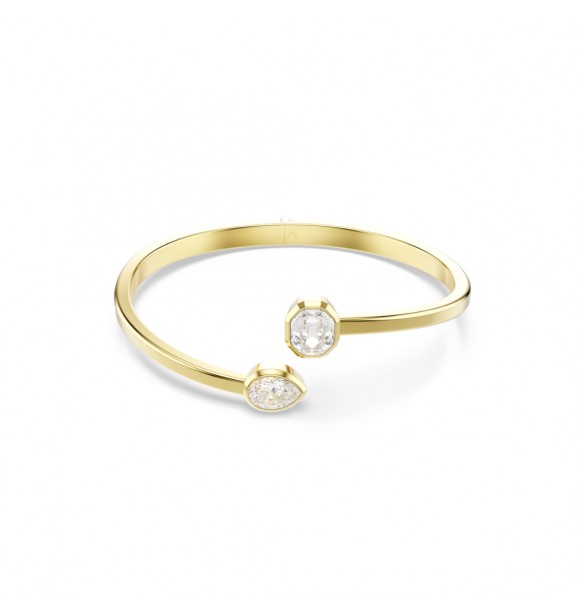 SWAROVSKI PULSERA IMBER, TALLAS MIXTAS BLANCAS,
 BAÑO TONO ORO