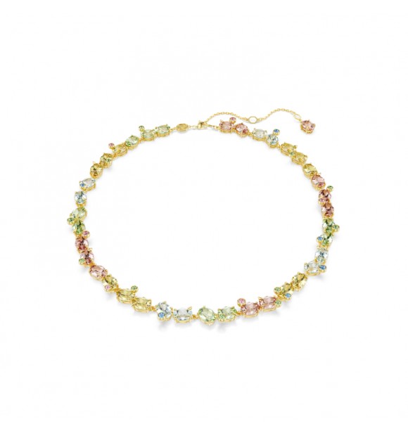 SWAROVSKI COLLAR TENNIS GEMA, TALLAS MIXTAS MULTICOLOR,
 BAÑO DE TONO ORO