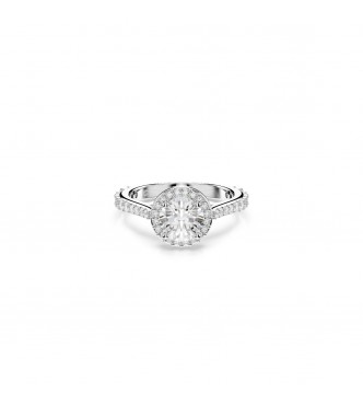 SWAROVSKI ANILLO UNA ANGELIC, TALLA REDONDA,
BLANCO, ACABADO EN TONO PLATEADO
