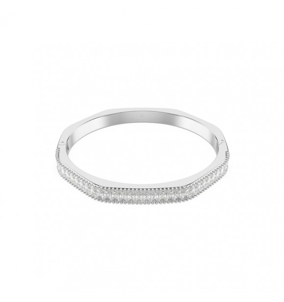 SWAROVSKI PULSERA MATRIX, TALLA BAGUETTE,
 BLANCO, BAÑO DE RODIO