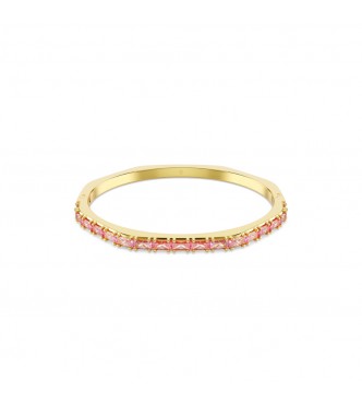 SWAROVSKI PULSERA MATRIX TALLA BAGUETTE ROSA,
 BAÑO TONO ORO
