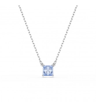 SWAROVSKI COLGANTE MATRIX, TALLA CUADRADA AZUL,
 BAÑO DE RODIO