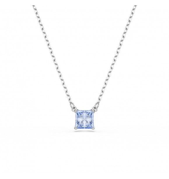 SWAROVSKI COLGANTE MATRIX, TALLA CUADRADA AZUL,
 BAÑO DE RODIO