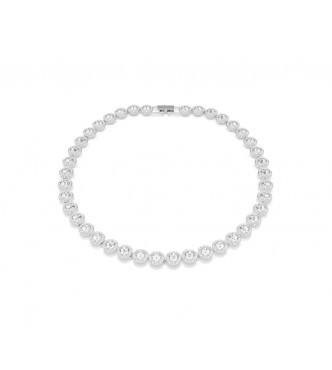 SWAROVSKI COLLAR TENNIS UNA ANGELIC, TALLA REDONDA BLANCA,
 BAÑO DE RODIO