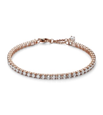 581469C01-18 14k Rose gold-plated bracelet with clear cubic zirconia