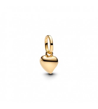 PANDORA 763691C00 Mini colgante de corazón asimétrico bañado en oro de 14k