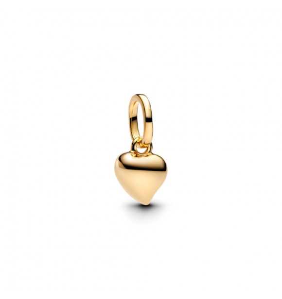 PANDORA 763691C00 Mini colgante de corazón asimétrico bañado en oro de 14k