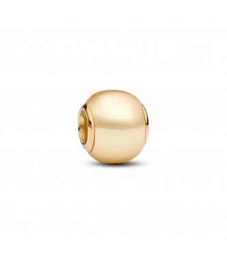 PANDORA 763781C01 Charm bañado en oro de 14k con perla artificial lacada en amarillo