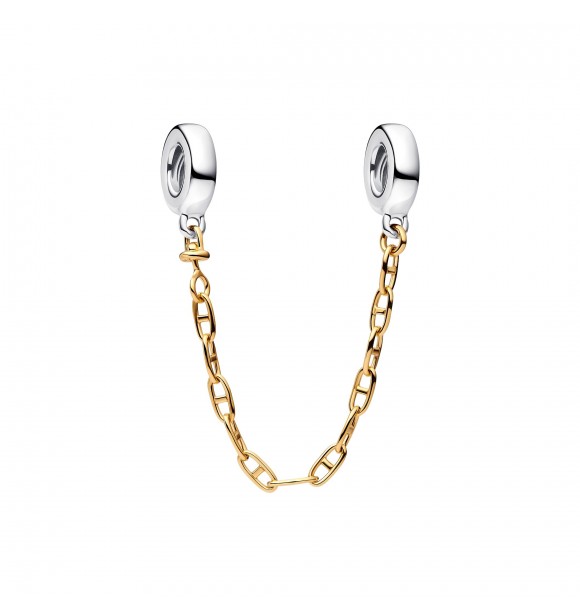 PANDORA 763904C00 Sterling silver and 14k gold-plated safety chain