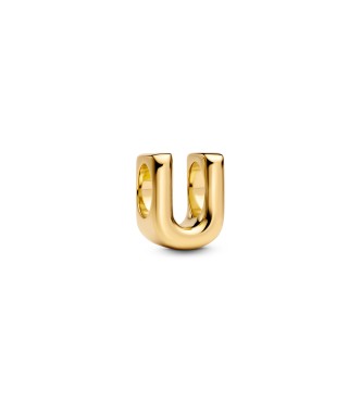 763967C00 Letter U 14k gold-plated charm