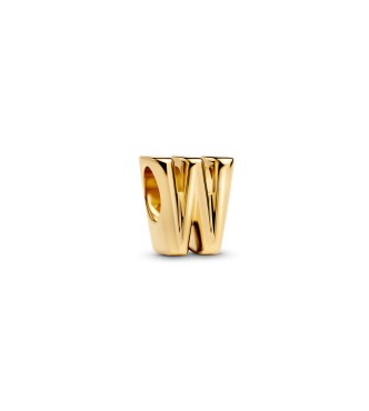 763969C00 Letter W 14k gold-plated charm