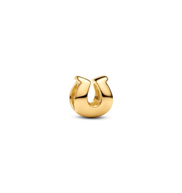 PANDORA 764517C00 Horse shoe 14k gold-plated mini charm