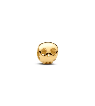 PANDORA 764518C00 Skull 14k gold-plated mini charm