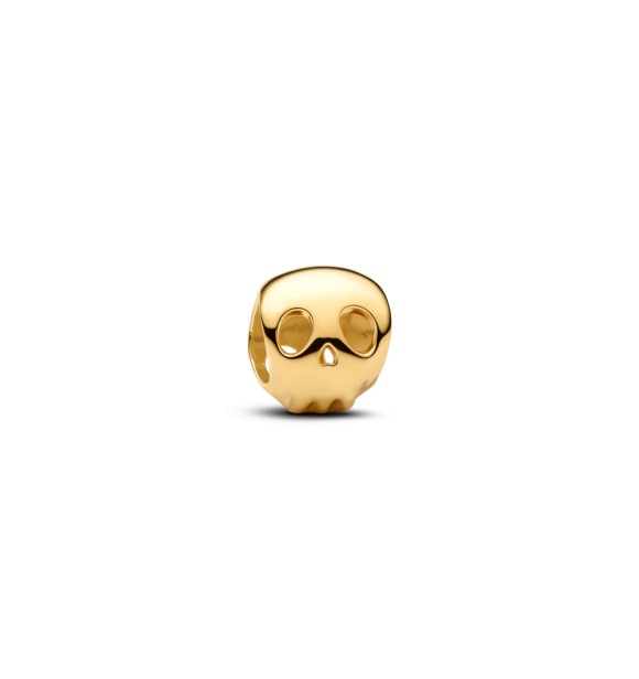 PANDORA 764518C00 Skull 14k gold-plated mini charm