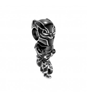 PANDORA 790783C01 Marvel Black Panther sterling silver charm with black enamel