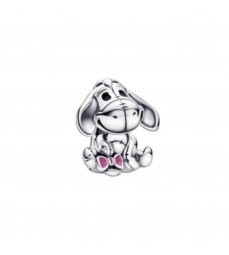 PANDORA 792209C01 Charm Disney Eeyore en plata de primera ley con esmalte rosa y negro