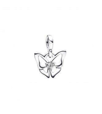 PANDORA 792690C01 Mini colgante mariposa de plata de primera ley con circonita cúbica transparente
