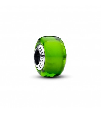 PANDORA 793106C00 Charm en plata de Ley con cristal de Murano verde