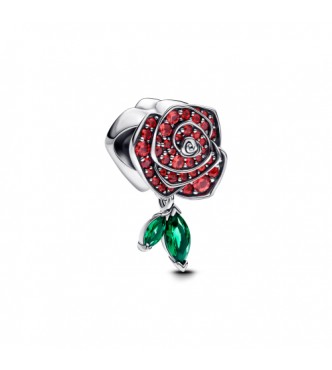 PANDORA 793201C02 Dije de plata esterlina rosa con cristal rojo salsa y cristal verde real