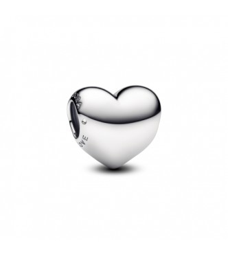 PANDORA 793439C00 Charm de plata de ley con forma de corazón mediano grabable