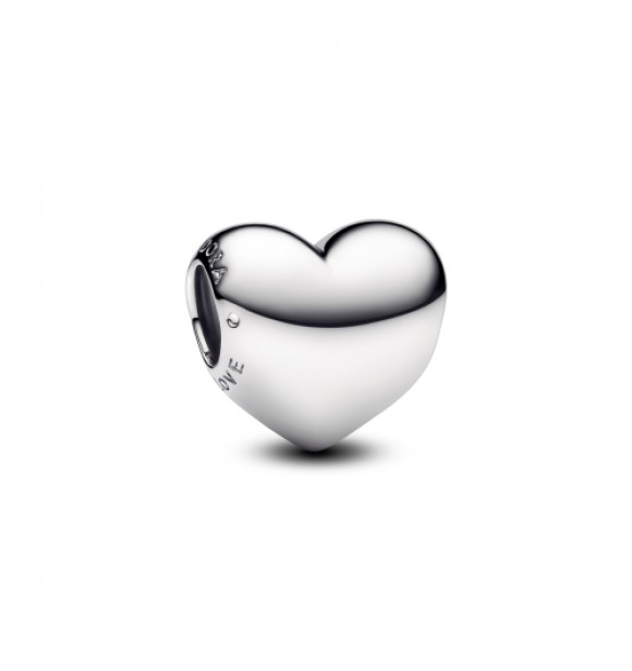 PANDORA 793439C00 Charm de plata de ley con forma de corazón mediano grabable