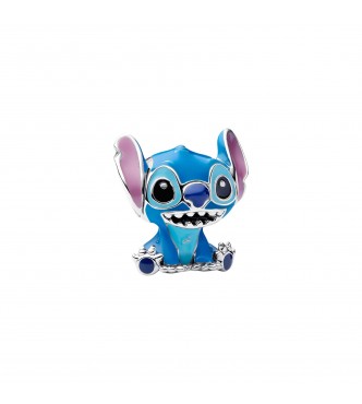 PANDORA 793815C01 Disney Stitch sterling silver charm with purple,
 blue and black enamel