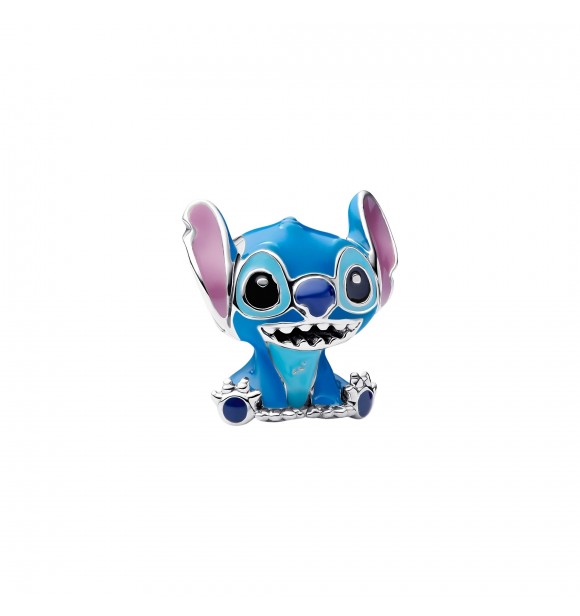 PANDORA 793815C01 Disney Stitch sterling silver charm with purple,
 blue and black enamel
