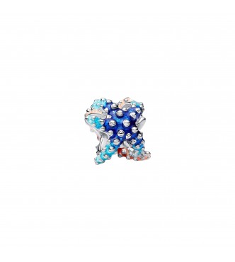 PANDORA 793817C01 Starfish sterling silver charm with shaded blue and pink enamel