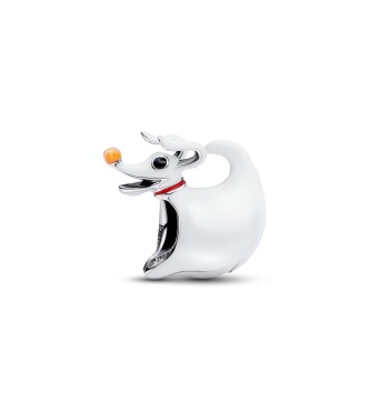 PANDORA Disney Dark Zero Dog sterling silver charm with black,
 red, orange and white glow in the dark enamel