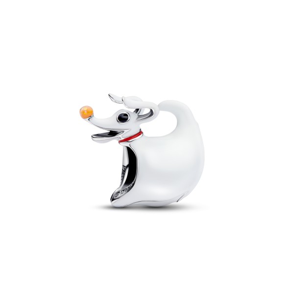 PANDORA Disney Dark Zero Dog sterling silver charm with black,
 red, orange and white glow in the dark enamel